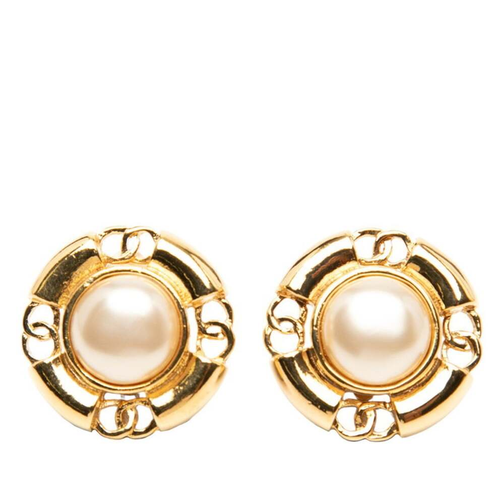 Chanel Cc Logo Clip-On Earrings Metal #215759C60B